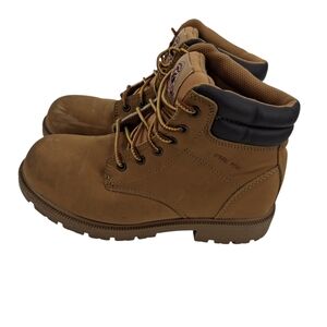Men's Tan Steel Toe Work Boots